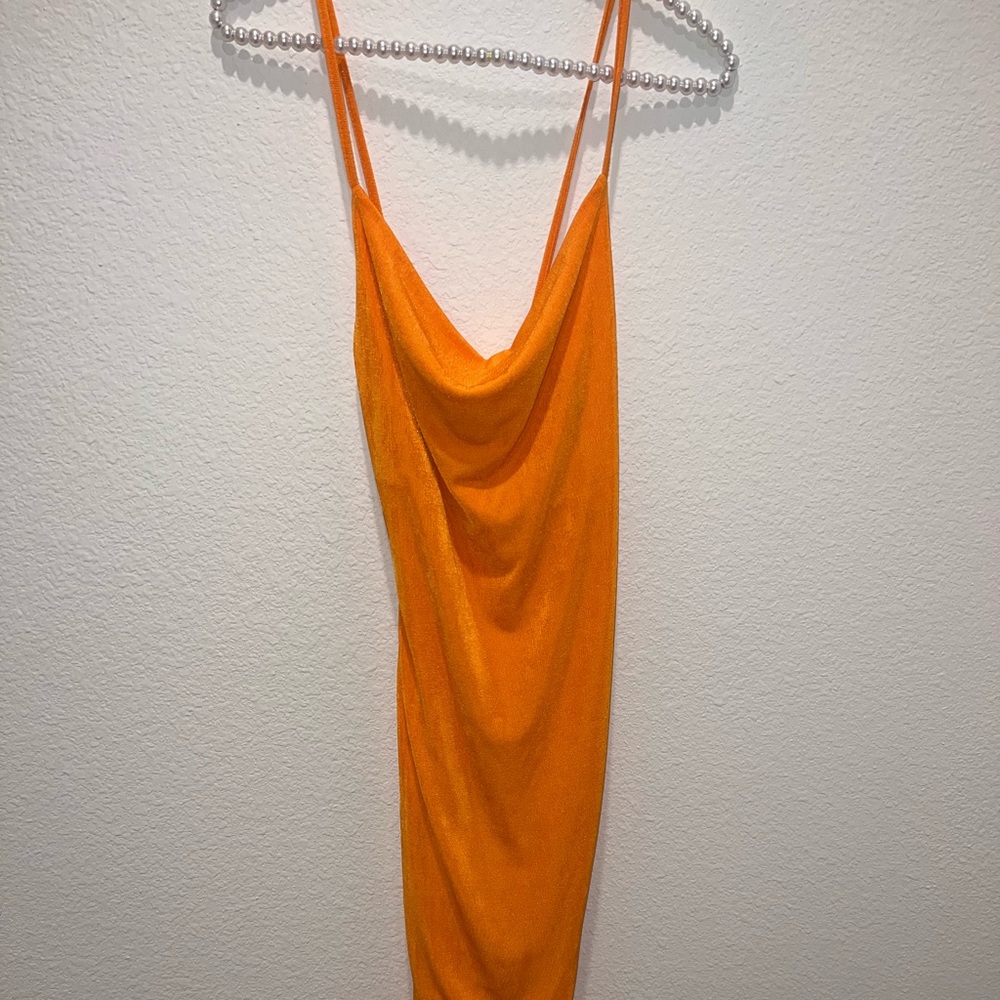 21 Saints Orange fitted dress